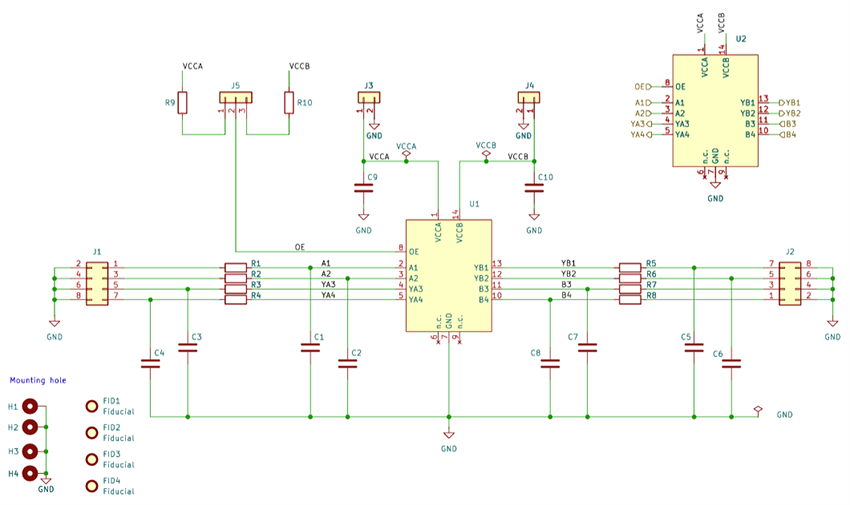 Schematic - Nexperia NEVB-NXU0x04UL Evaluation Boards